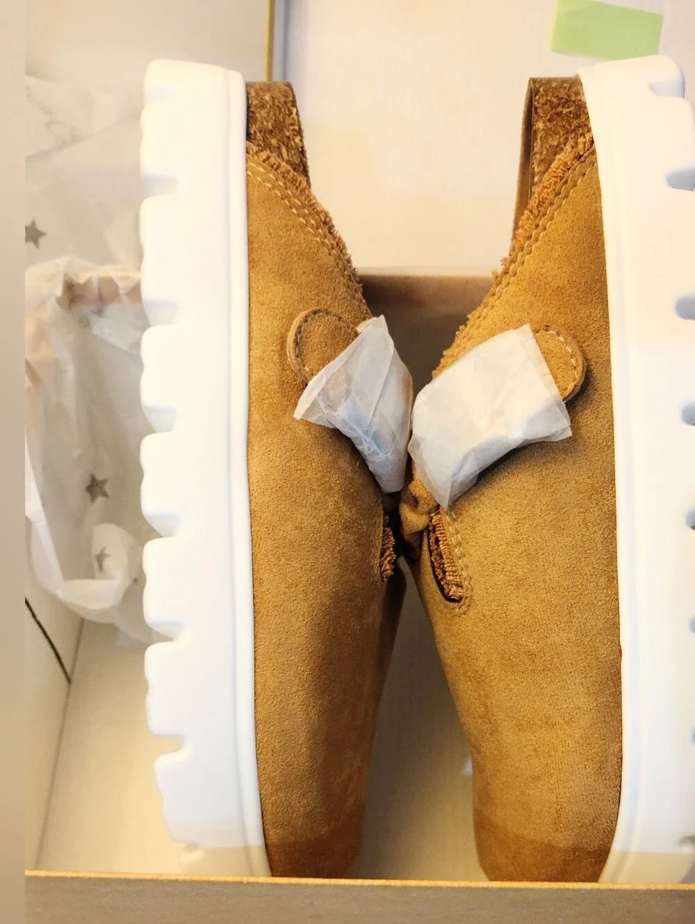 Women's Braided Suede Slip-On Clogs in Tan